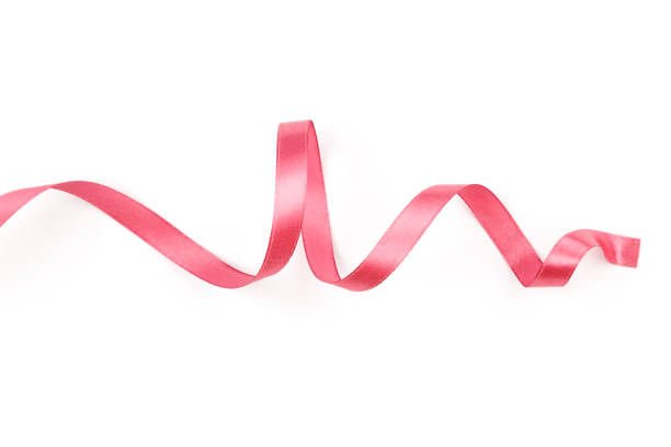 istock beautiful pink satin curly ribbon isolated on white background 1272647109