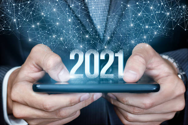 istock Number 2021 appears on the tablet from the network. 1272649168