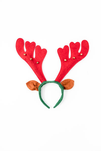 istock Christmas deer hat. Flat lay, top view Christmas concept 1272652441