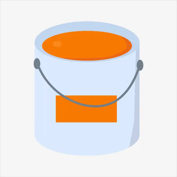 Vector illustration of Paint bucket illustration for repair or home inovation theme