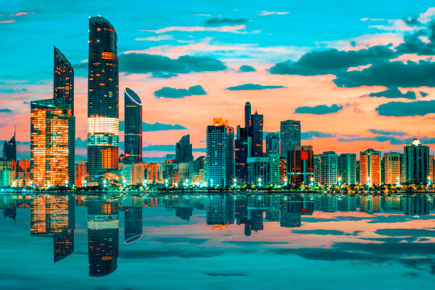 istock View of Abu Dhabi Skyline at sunset 1272654853