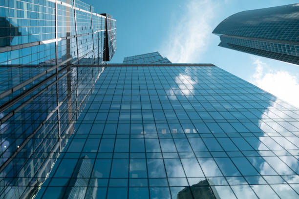 istock Skyscraper in a finance district, urban city architecture 1272662702