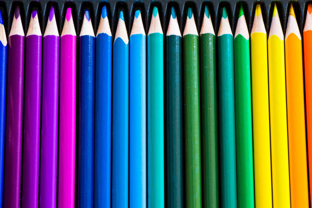 istock Colorful multicolored pencils for drawing and painting, color variations 1272668191