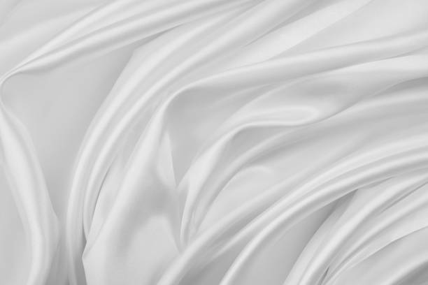 White silk fabric lines stock photo