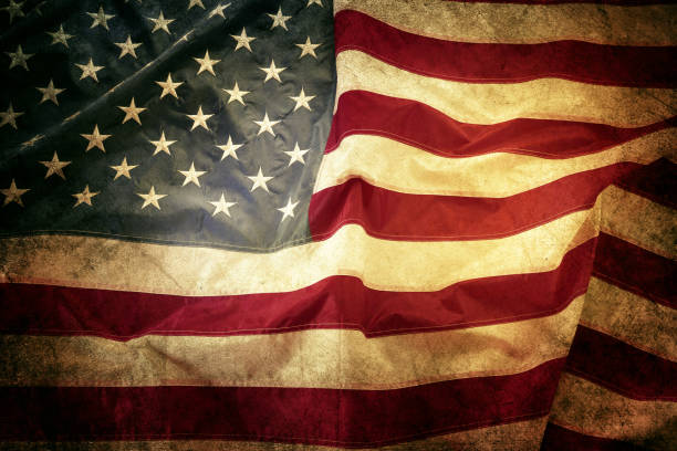 istock Grunge American flag 1272669935