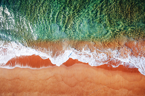 aerial view of an australian beach