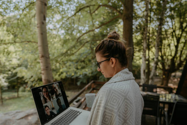 istock Young woman having a video conference call 1272677995