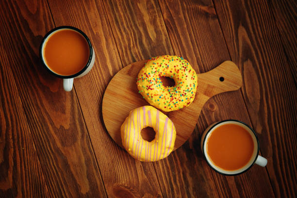 istock Breakfast on a wooden background. 1272679471