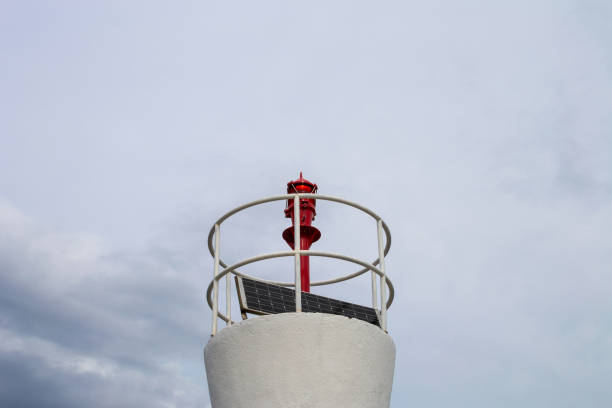 istock solar powered Lighthouse, solar battery in the beacon 1272684631