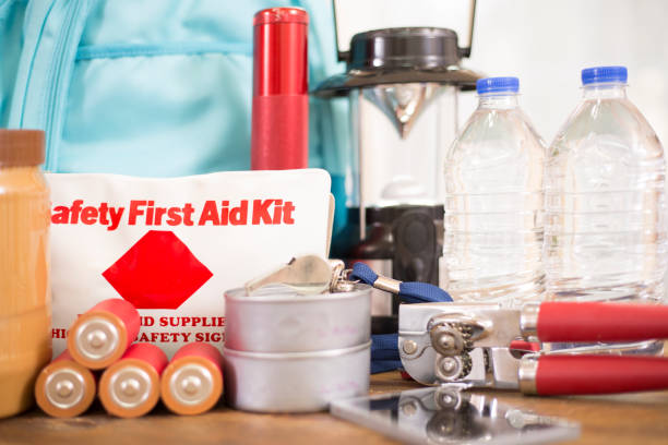 istock Emergency preparedness natural disaster supplies. 1272684962