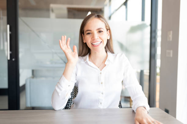 istock Businesswoman having a video call in office 1272686861