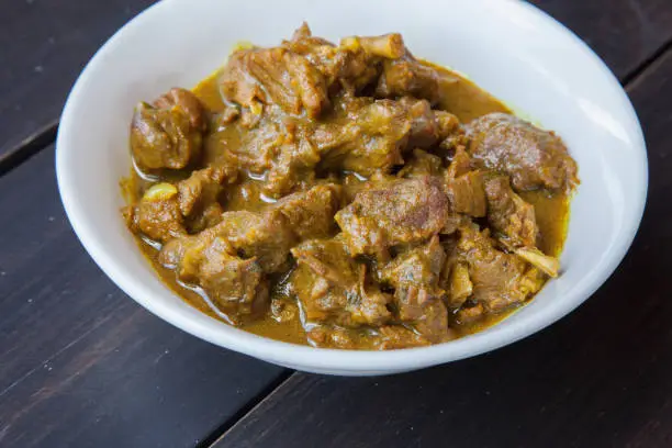 Plate of Curried Goat/Mutton