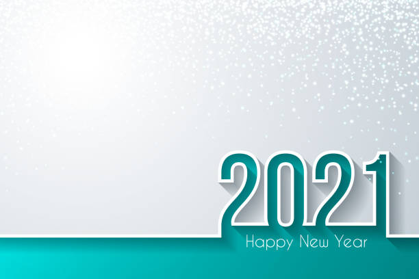 Happy new year 2021 with gold glitter - White background Happy new year 2021 with gold glitter and space for your text. Creative greeting card in a trendy and modern style. The layers are named to facilitate your customization. Vector Illustration (EPS10, well layered and grouped), easy to edit, manipulate, resize or colorize. And Jpeg file of different sizes. 2021 stock illustrations