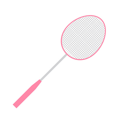 Vector Flat Cartoon Pink Badminton Racket Stock Illustration - Download  Image Now - Art, Badminton - Sport, Cartoon - iStock