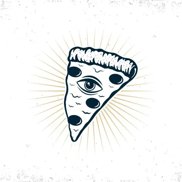 Vector illustration of Pizza slice