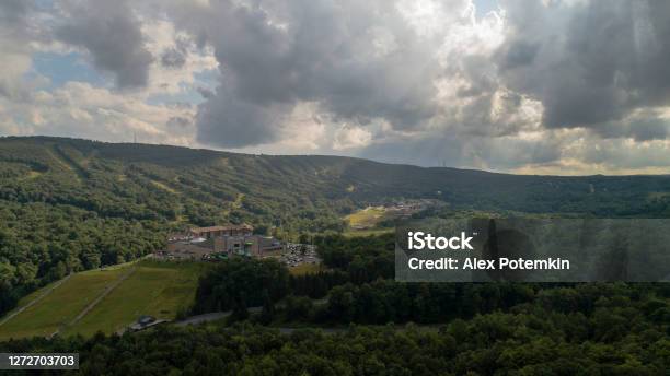Clouds Over Mountains The Remote View Toward Delaware Water Gap From Sullivan Trail Poconos Pennsylvania Stock Photo - Download Image Now