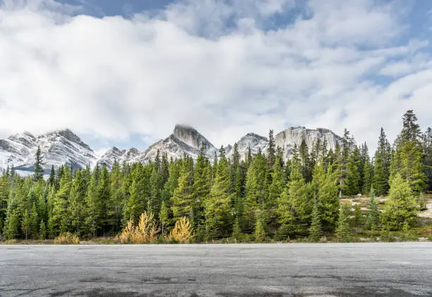 Photo of winding mountain road in Banff National Park