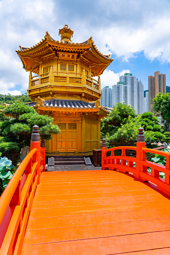Oriental pavilion in Nan Lian garden, Hong Kong