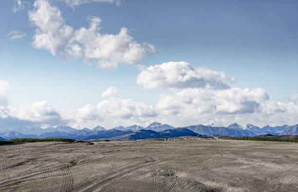 dirt road in  Canadian Rockies, AB, Canada.