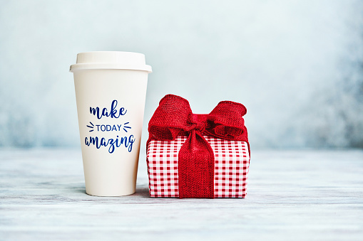 Make Today Amazing Cup in Bright Setting with Gift