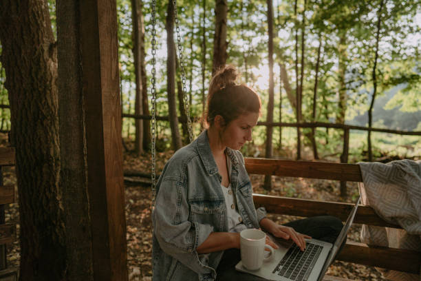 istock Female freelancer working from a remote location 1272728252