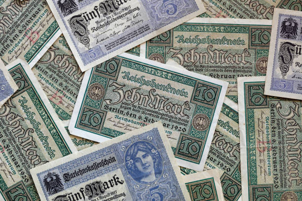 istock Vintage German Marks Paper Money 1272734900
