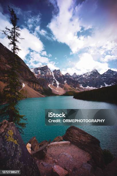 Oniric Lake Stock Photo - Download Image Now - Abstract, Alberta, Atmospheric Mood