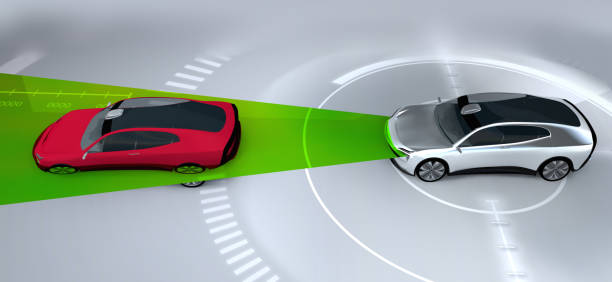 istock autonomous driving car - Electric Vehicles with distance sensor 1272741489