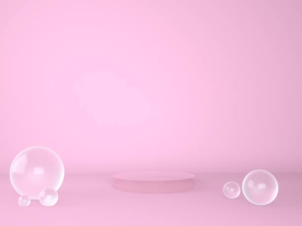 istock Product podium on pastel background 3d. Abstract minimal geometry concept. Studio stand platform theme. Exhibition and business marketing presentation stage. 1272742054