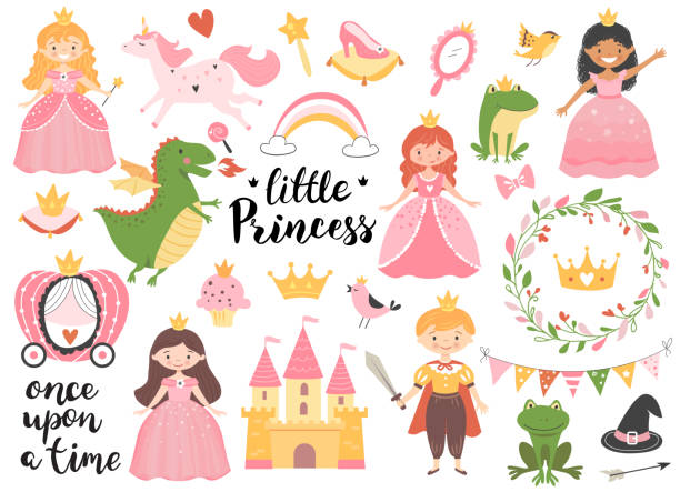 prinzessin sammlung. - prances stock-grafiken, -clipart, -cartoons und -symbole