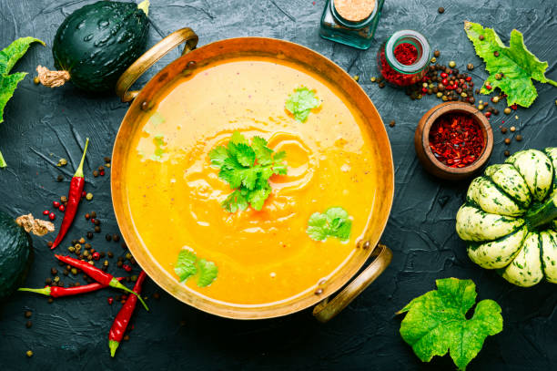 istock Autumn pumpkin soup 1272748156