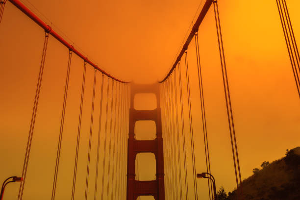 istock Golden Gate Bridge smoky sky 1272748385