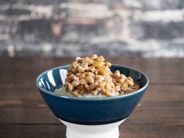 istock Natto on top of rice. 1272751185