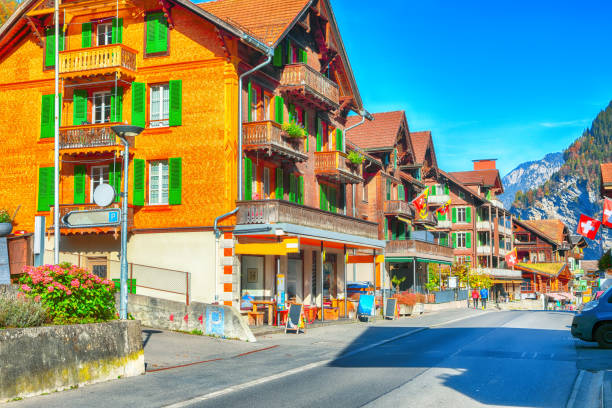 istock Lauterbrunnen valley with gorgeous Staubbach waterfall 1272752596