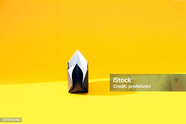Background With Origami Elements Stock Photo - Download Image Now - Batman - Superhero, Sign, Paper