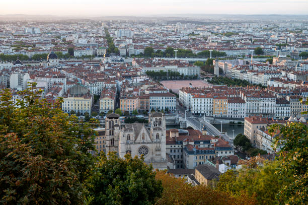 istock Sunrise over the city of Lyon 1272757166