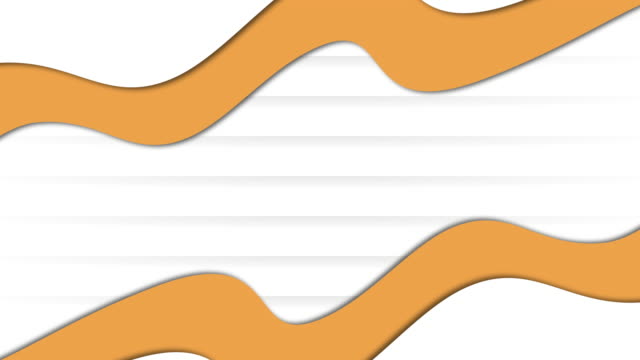 Abstract white and orange wavy motion