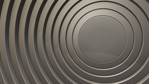 istock Shockwave concept. 3d render of amazing gray background formed of multiple round waves moving dynamicaly. 1272768794