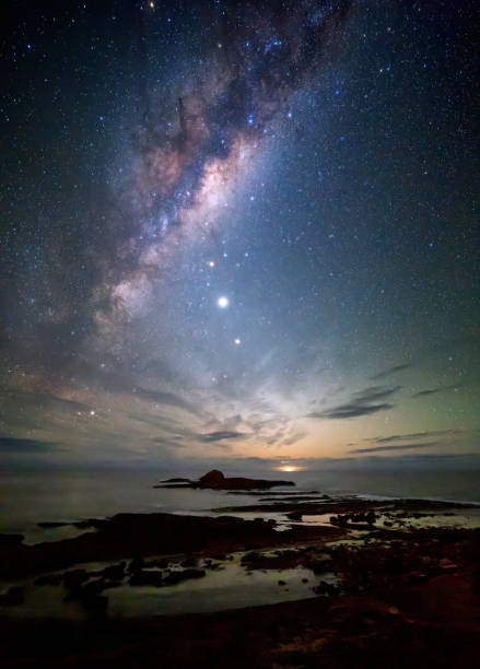 istock Milky way over coast and ocean as dawn approaches 1272769140