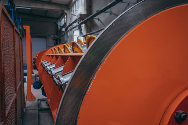 istock Cable manufacturing machine in steel industry 1272770761