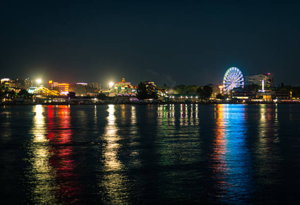 istock Central beach in nightly Anapa, Russia 1272773097