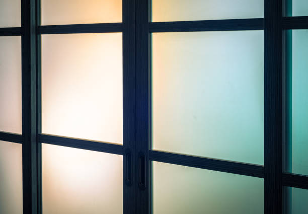 japanese style door at sunset