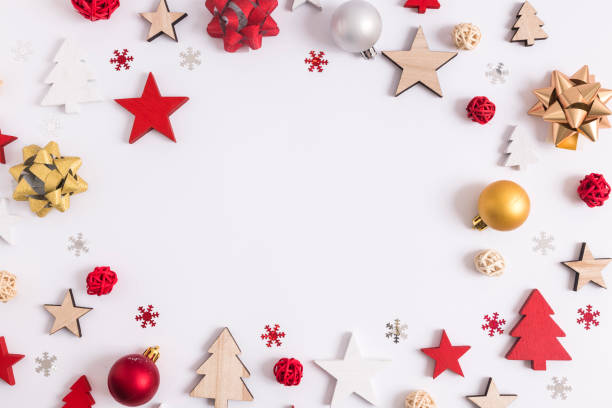 istock Christmas decoration on abstract white background 1272781673