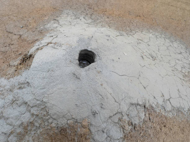 istock Mud close-up at Berca Mud Volcanoes, Romania 1272783346