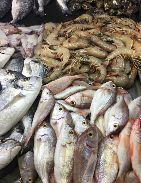istock Fish market and various fishes 1272791186