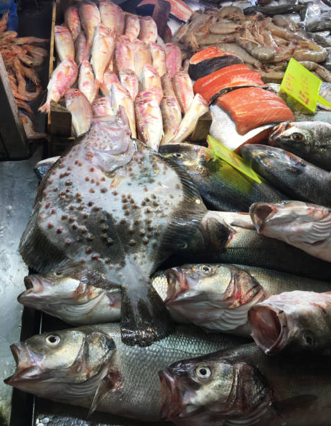 istock Fish market and various fishes 1272791251