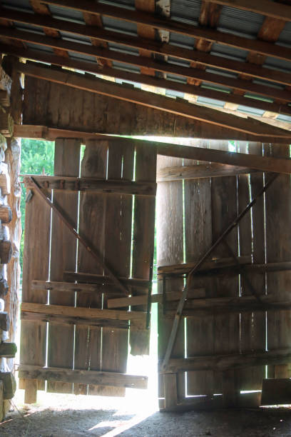 istock Old abandoned wooden barn, falling apart, unused and decaying 1272793350