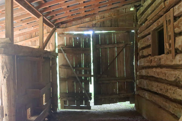 istock Old abandoned wooden barn, falling apart, unused and decaying 1272793410