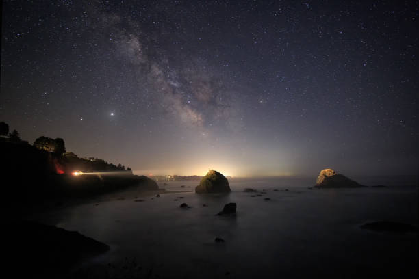 istock The Milky Way Over a Rocky Beach 1272794080