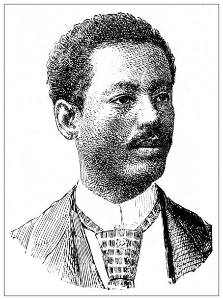 ilustrações de stock, clip art, desenhos animados e ícones de antique illustration of the first italo-ethiopian war (1895-1896): afaworku - etiopia i